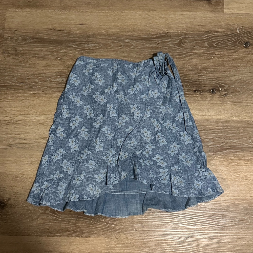 J. Crew Blue Floral Skirt